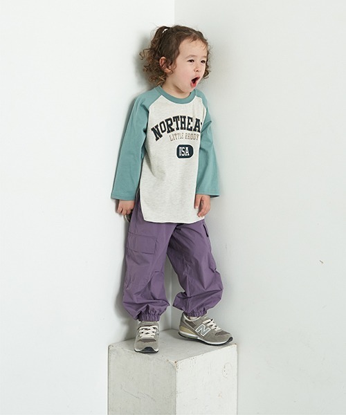 b・ROOM(ビールーム)の「イージーワイドカーゴパンツ(その他パンツ・キッズ・ベージュ/パープル/チャコール/アイボリー・140cm/150cm/100cm/120cm/130cm/110cm)」の16枚目の写真