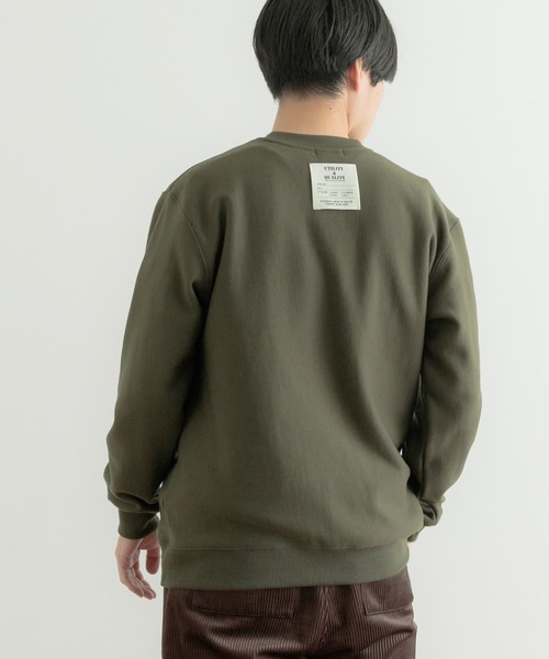 ITEMS URBANRESEARCH（アイテムズ アーバンリサーチ）の「ARMY Logo スウェットプルオーバー（スウェット・メンズ・カーキ/オートミール・MEDIUM/LARGE）」の12枚目の写真