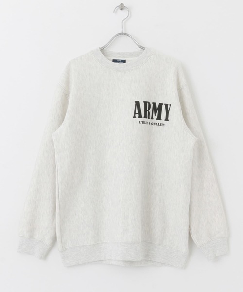 ITEMS URBANRESEARCH（アイテムズ アーバンリサーチ）の「ARMY Logo スウェットプルオーバー（スウェット・メンズ・カーキ/オートミール・MEDIUM/LARGE）」の21枚目の写真