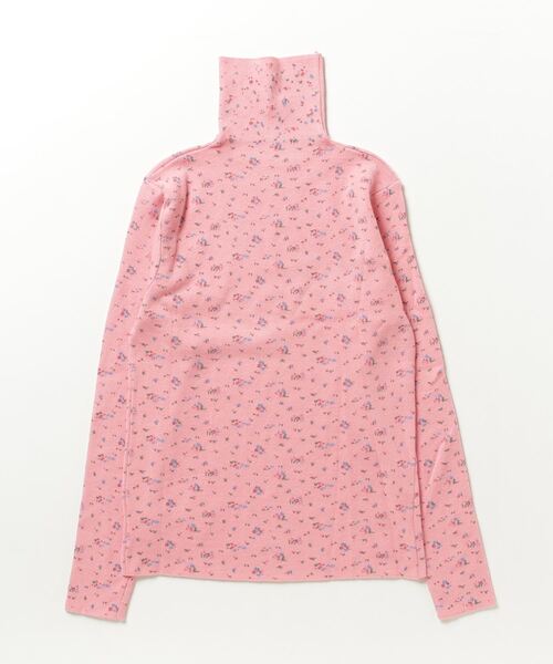 LYEON（リヨン）の「フラワープリントハイネックトップス（Tシャツ/カットソー・レディース・ピンク/オフホワイト/グレー・FREE）」の6枚目の写真