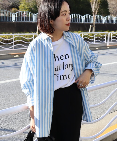 AMERICAN HOLIC(アメリカンホリック)の「【WEB限定】Daily! イージーケアシャツ(シャツ/ブラウス・レディース・オフホワイト/ブルー系その他7/グリーン系その他3/サックスブルー/ブルー系その他4・M/L)」の5枚目の写真
