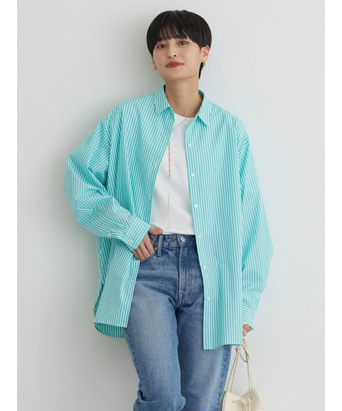 AMERICAN HOLIC（アメリカンホリック）の「【WEB限定】Daily!　イージーケアシャツ（シャツ/ブラウス・レディース・オフホワイト/ブルー系その他7/グリーン系その他3/サックスブルー/ブルー系その他4・M/L）」の8枚目の写真