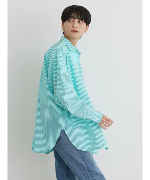 AMERICAN HOLIC(アメリカンホリック)の「【WEB限定】Daily! イージーケアシャツ(シャツ/ブラウス・レディース・オフホワイト/ブルー系その他7/グリーン系その他3/サックスブルー/ブルー系その他4・M/L)」の9枚目の写真