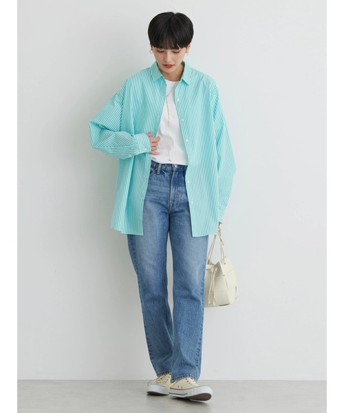 AMERICAN HOLIC（アメリカンホリック）の「【WEB限定】Daily!　イージーケアシャツ（シャツ/ブラウス・レディース・オフホワイト/ブルー系その他7/グリーン系その他3/サックスブルー/ブルー系その他4・M/L）」の11枚目の写真