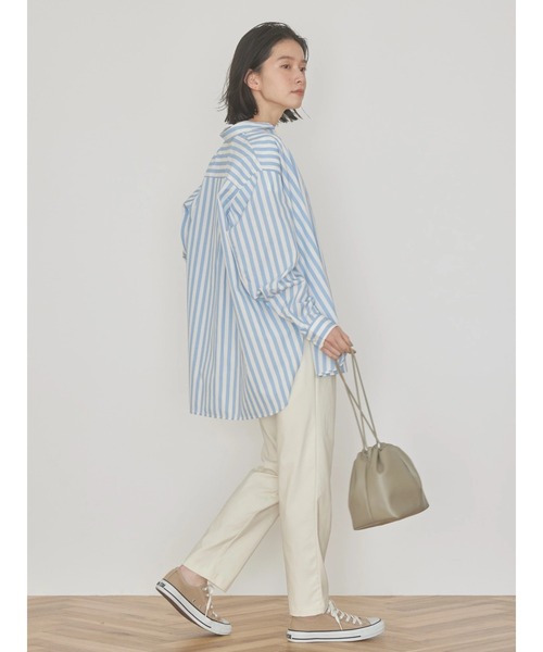 AMERICAN HOLIC（アメリカンホリック）の「【WEB限定】Daily!　イージーケアシャツ（シャツ/ブラウス・レディース・オフホワイト/ブルー系その他7/グリーン系その他3/サックスブルー/ブルー系その他4・M/L）」の16枚目の写真