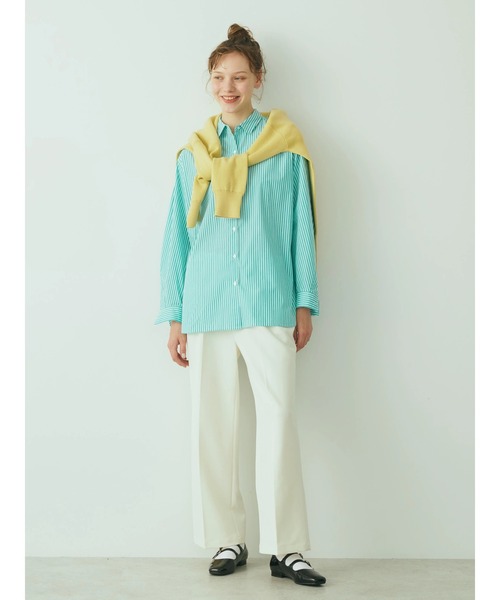AMERICAN HOLIC(アメリカンホリック)の「【WEB限定】Daily! イージーケアシャツ(シャツ/ブラウス・レディース・オフホワイト/ブルー系その他7/グリーン系その他3/サックスブルー/ブルー系その他4・M/L)」の19枚目の写真
