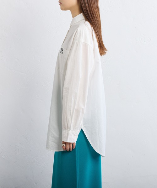 PUAL CE CIN（ピュアルセシン）の「タイプライターワンポイントロゴ刺繍ブラウス（シャツ/ブラウス・レディース・ピンク/ブルー/オフホワイト/イエロー・FREE）」の15枚目の写真