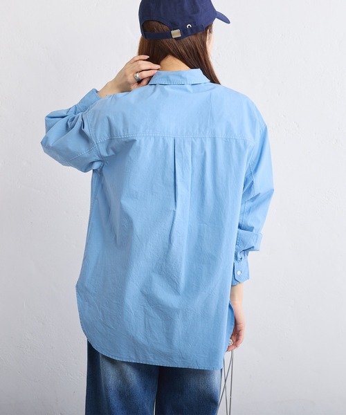 PUAL CE CIN（ピュアルセシン）の「タイプライターワンポイントロゴ刺繍ブラウス（シャツ/ブラウス・レディース・ピンク/ブルー/オフホワイト/イエロー・FREE）」の10枚目の写真