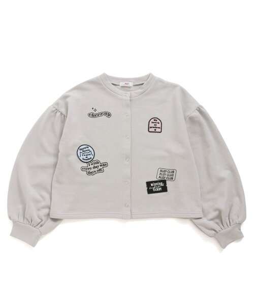 algy（アルジー）の「ワッペンカーデ（カーディガン/ボレロ・キッズ・グレー/イエロー/アイボリー・SMALL/MEDIUM/X-SMALL/XX-SMALL）」の3枚目の写真