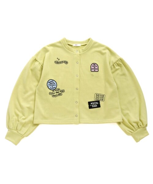 algy（アルジー）の「ワッペンカーデ（カーディガン/ボレロ・キッズ・グレー/イエロー/アイボリー・SMALL/MEDIUM/X-SMALL/XX-SMALL）」の9枚目の写真