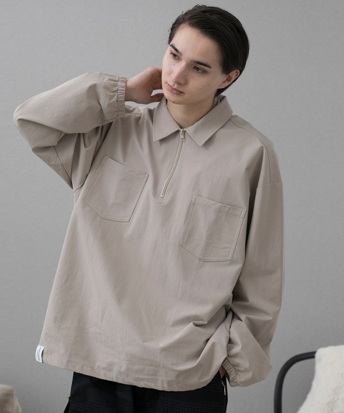 aimoha(アイモハ)の「aimoha men FUNCTIONAL CPO SHIRT ファンクショナルCPOシャツ吸水速乾(ポロシャツ・メンズ・ブラック/ベージュ/ダークグレー・XX-LARGE/XXX-LARGE/MEDIUM/LARGE/X-LARGE)」の3枚目の写真