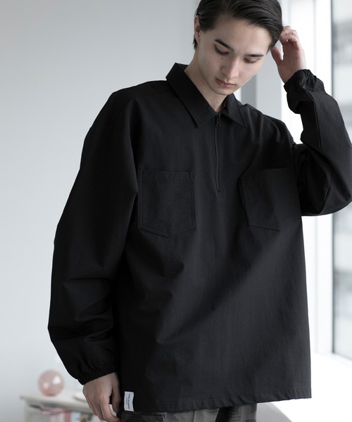 aimoha(アイモハ)の「aimoha men FUNCTIONAL CPO SHIRT ファンクショナルCPOシャツ吸水速乾(ポロシャツ・メンズ・ブラック/ベージュ/ダークグレー・XX-LARGE/XXX-LARGE/MEDIUM/LARGE/X-LARGE)」の1枚目の写真