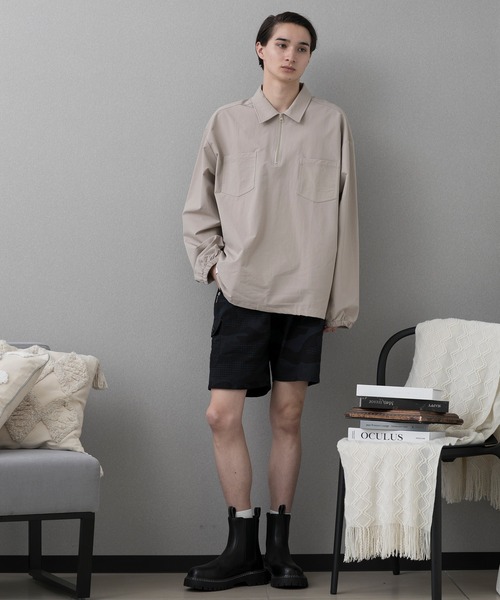 aimoha(アイモハ)の「aimoha men FUNCTIONAL CPO SHIRT ファンクショナルCPOシャツ吸水速乾(ポロシャツ・メンズ・ブラック/ベージュ/ダークグレー・XX-LARGE/XXX-LARGE/MEDIUM/LARGE/X-LARGE)」の11枚目の写真