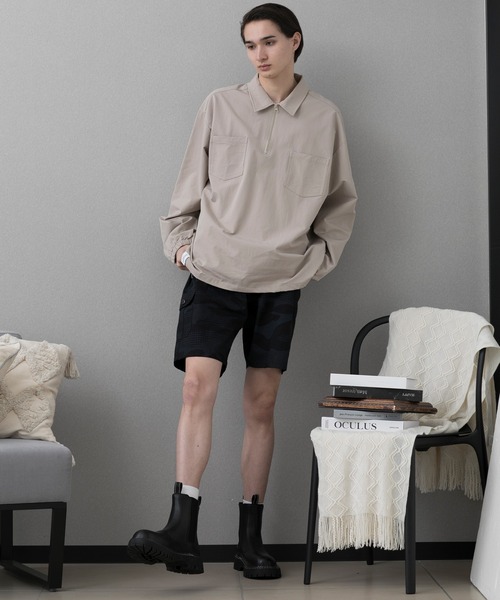 aimoha(アイモハ)の「aimoha men FUNCTIONAL CPO SHIRT ファンクショナルCPOシャツ吸水速乾(ポロシャツ・メンズ・ブラック/ベージュ/ダークグレー・XX-LARGE/XXX-LARGE/MEDIUM/LARGE/X-LARGE)」の14枚目の写真