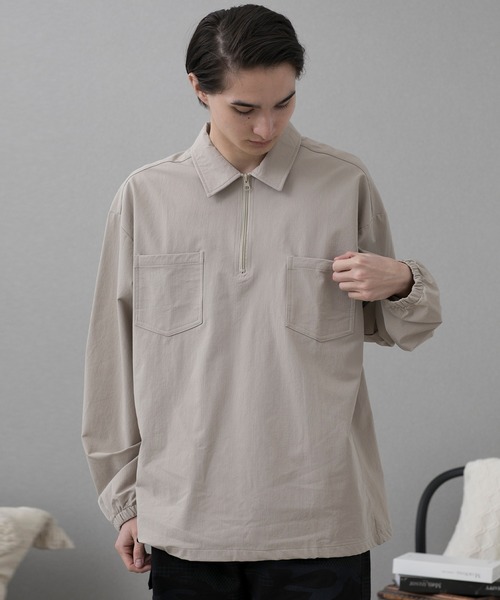 aimoha(アイモハ)の「aimoha men FUNCTIONAL CPO SHIRT ファンクショナルCPOシャツ吸水速乾(ポロシャツ・メンズ・ブラック/ベージュ/ダークグレー・XX-LARGE/XXX-LARGE/MEDIUM/LARGE/X-LARGE)」の19枚目の写真