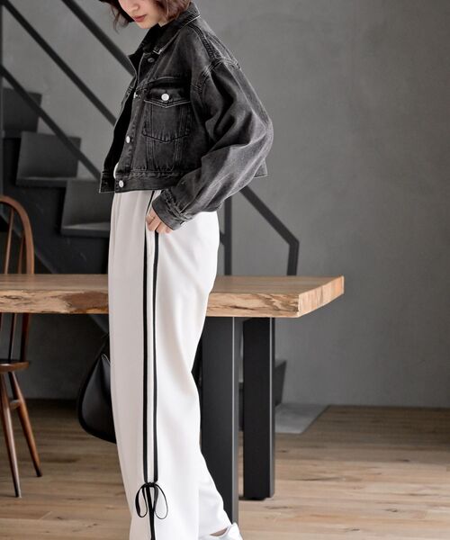 rps(アールピーエス)の「ショートGジャン(デニムジャケット・レディース・ブルー/サックスブルー/アイボリー/ブラック・フリー)」の5枚目の写真