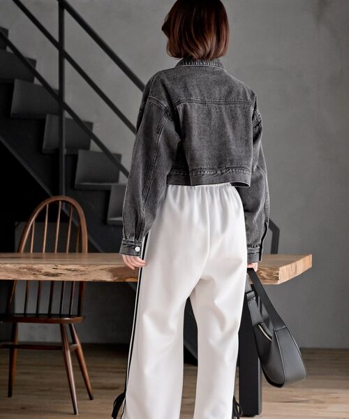 rps(アールピーエス)の「ショートGジャン(デニムジャケット・レディース・ブルー/サックスブルー/アイボリー/ブラック・フリー)」の6枚目の写真