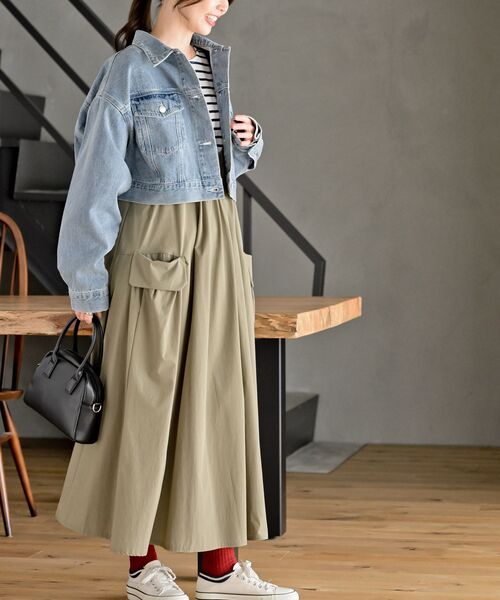 rps(アールピーエス)の「ショートGジャン(デニムジャケット・レディース・ブルー/サックスブルー/アイボリー/ブラック・フリー)」の21枚目の写真