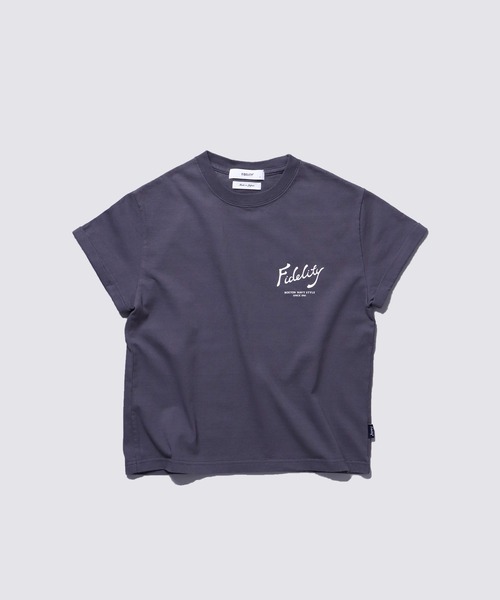 FIDELITY（フィデリティ）の「[WOMEN] ANCHOR LOGO S/S TEE / ウィメンズ半袖ロゴプリントTシャツ（Tシャツ/カットソー・レディース・スカイブルー/ブラック・FREE）」の2枚目の写真