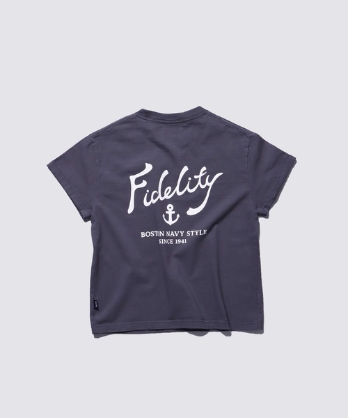 FIDELITY（フィデリティ）の「[WOMEN] ANCHOR LOGO S/S TEE / ウィメンズ半袖ロゴプリントTシャツ（Tシャツ/カットソー・レディース・スカイブルー/ブラック・FREE）」の4枚目の写真