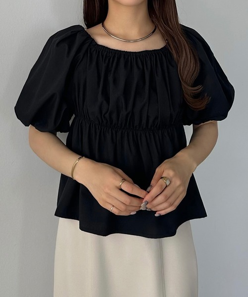 callautia(カラウティア)の「オフショルブラウス(シャツ/ブラウス・レディース・クリーム/ブラック/ダークグレー・SMALL/MEDIUM/LARGE)」の5枚目の写真
