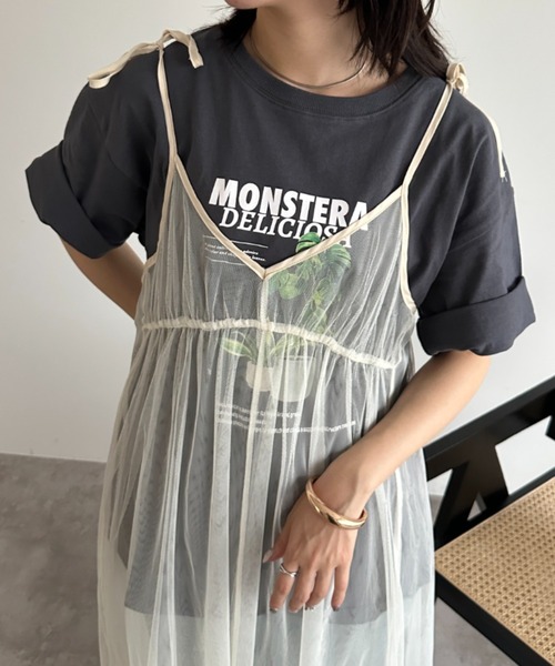 kutir（クティール）の「リボンチュールキャミワンピース（ワンピース・レディース・アイボリー/ブラック/チャコールグレー・FREE）」の17枚目の写真