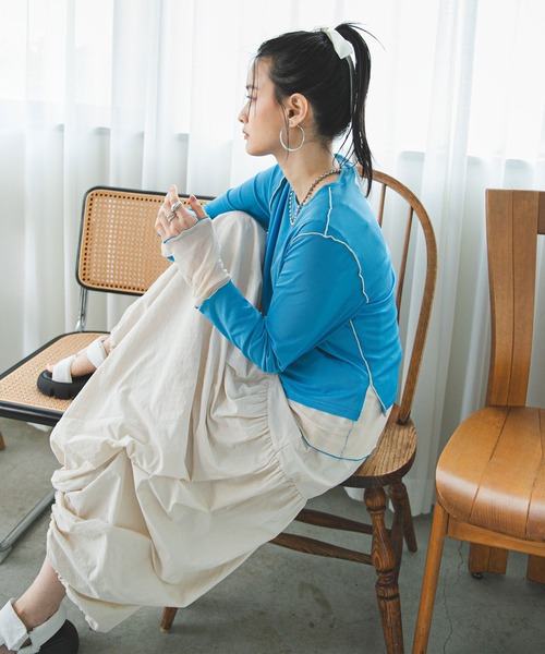 bohmal（ボマール）の「2WAYナイロンギャザーバルーンスカート（スカート・レディース・アイボリー/ブラック・MEDIUM）」の21枚目の写真