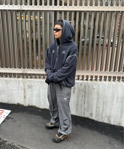 クーキー　 ナイロンフリーストラックパンツ kutir パンツ NYLON FLEECE WIDE PANTS/ナイロンフリースワイド