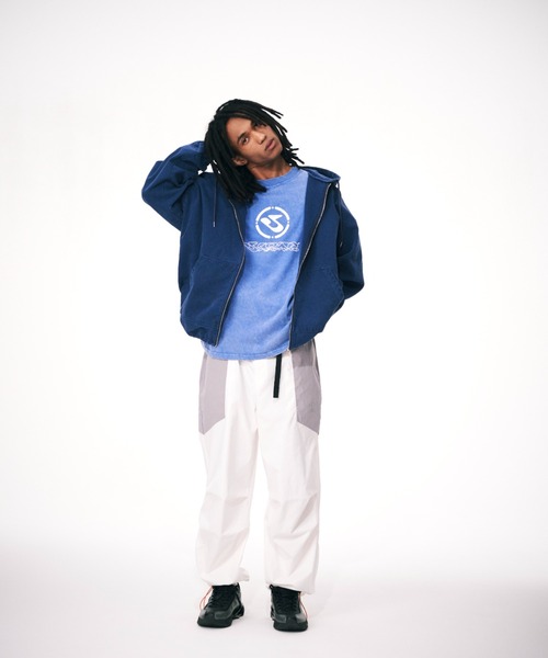 WHO'S WHO gallery(フーズフーギャラリー)の「【KOOKY'N/クーキー】BRONXテックトラックパンツ(カーゴパンツ・メンズ・チャコールグレー/ブラック/ホワイト・FREE)」の11枚目の写真