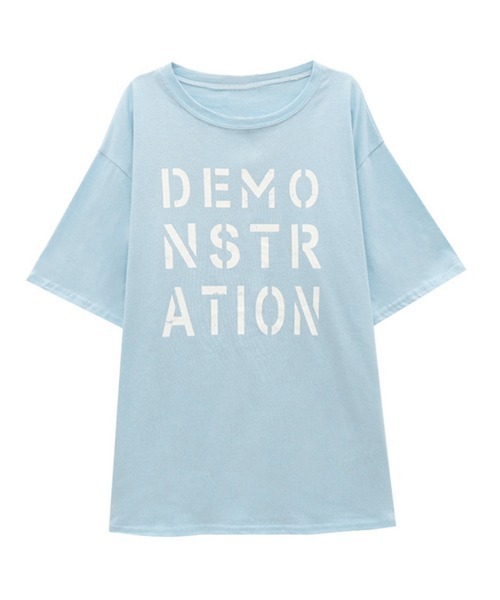 Miniministore(ミニミニストア)の「ロング ロゴtシャツ レディース 半袖(Tシャツ/カットソー・レディース・ブラック/ホワイト/オレンジ/ブルー/ピンク・FREE)」の18枚目の写真