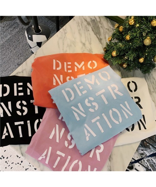 Miniministore(ミニミニストア)の「ロング ロゴtシャツ レディース 半袖(Tシャツ/カットソー・レディース・ブラック/ホワイト/オレンジ/ブルー/ピンク・FREE)」の19枚目の写真