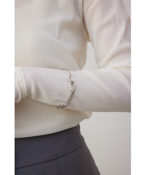 AZUL by moussy（アズールバイマウジー）の「ドローイングウエーブフックバングル（ブレスレット・レディース・ゴールド系その他/シルバー・FREE）」の10枚目の写真