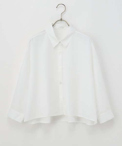 Honeys（ハニーズ）の「８分袖ショート丈シャツ（シャツ/ブラウス・レディース・ホワイト/ブルー系その他/ブルー/チャコールグレー/ピンク系その他/ブルー系その他2・M/L/LL）」の21枚目の写真