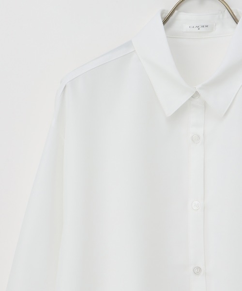 Honeys（ハニーズ）の「８分袖ショート丈シャツ（シャツ/ブラウス・レディース・ホワイト/ブルー系その他/ブルー/チャコールグレー/ピンク系その他/ブルー系その他2・M/L/LL）」の22枚目の写真