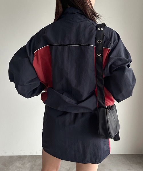 apres jour mignon（アプレジュールミニョン）の「ナイロン切り替えジャケット【ZOZOTOWN限定アイテム】（ブルゾン・レディース・ネイビー/ブラック/ブルー/チャコールグレー・フリー/X-LARGE）」の16枚目の写真
