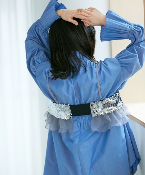 VIS（ビス）の「スパンコールビスチェ（キャミソール・レディース・シルバー/ブラック系その他・FREE）」の6枚目の写真