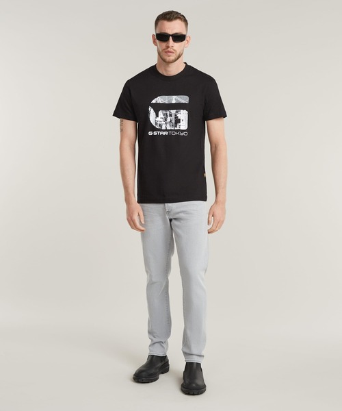 G-STAR（ジースター）の「TOKYO T-SHIRT/グラフィットロゴT/東京/トーキョー（Tシャツ/カットソー・メンズ・ダークブラック/ホワイト・SMALL/MEDIUM/LARGE/X-LARGE/X-SMALL）」の11枚目の写真