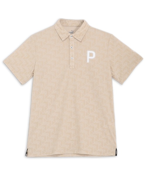 PUMA(プーマ)の「PUMA プーマ メンズ ゴルフ パイル ジャカード Pロゴ 半袖 ポロシャツ(ポロシャツ・メンズ・ピンク/ホワイト/ブラック・X-LARGE/XX-LARGE/MEDIUM/LARGE/SMALL)」の2枚目の写真