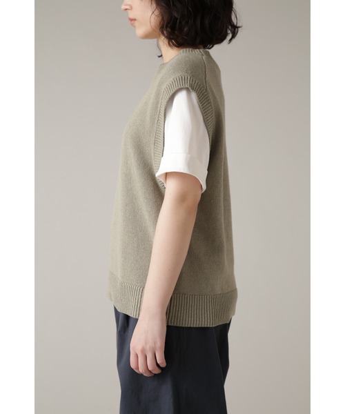 seadog 　MHL エムエイチエル　ニット　ベージュ　クルーネッ MHL.（エムエイチエル）の「ROUGH COTTON LINEN（ニット/セーター