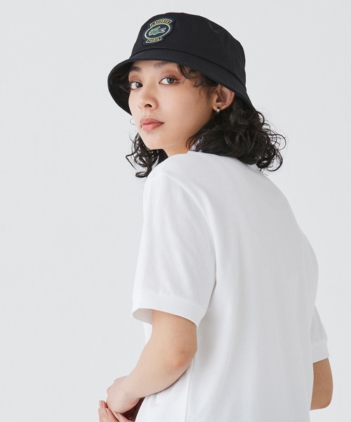 LACOSTE(ラコステ)の「ダウンブリムエンブレムハット(ハット・メンズ・ベージュ/ブラック・58cm)」の2枚目の写真