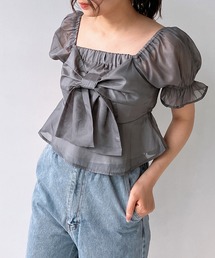 AS KNOW AS plus | ◎前後着用可能 5分袖リボンブラウス(シャツ/ブラウス)