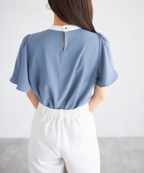 tocco closet(トッコ クローゼット)の「【ZOZO限定】ボウタイブラウス(シャツ/ブラウス・レディース・ブルー/アイボリー・M)」の14枚目の写真