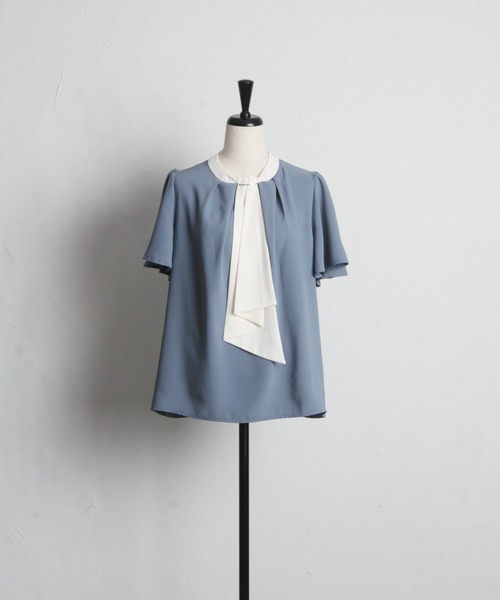 tocco closet(トッコ クローゼット)の「【ZOZO限定】ボウタイブラウス(シャツ/ブラウス・レディース・ブルー/アイボリー・M)」の15枚目の写真