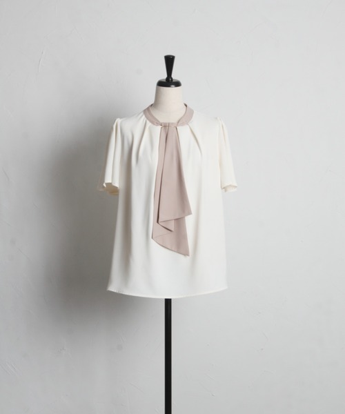 tocco closet(トッコ クローゼット)の「【ZOZO限定】ボウタイブラウス(シャツ/ブラウス・レディース・ブルー/アイボリー・M)」の16枚目の写真