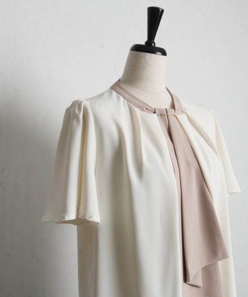 tocco closet(トッコ クローゼット)の「【ZOZO限定】ボウタイブラウス(シャツ/ブラウス・レディース・ブルー/アイボリー・M)」の10枚目の写真