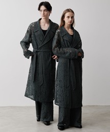 CLEL（クレイル）の「【CLEL】Loose Cord Lace Long Chester Coat ルーズコードレース ロングチェスターコート（チェスターコート）」