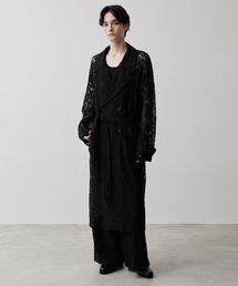 CLEL（クレイル）の「【CLEL】Loose Cord Lace Long Chester Coat ルーズコードレース ロングチェスターコート（チェスターコート）」