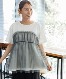 LAKOLE | チュールドッキングT / 115401(Tシャツ/カットソー)