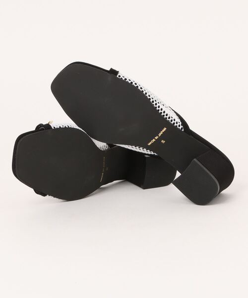 【セール】【MADE IN JAPAN】スクエアトゥ リボン付きメッシュミュールサンダル 4947（サンダル）｜Parade（パレード）