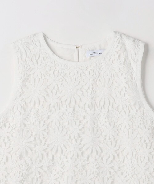 green label relaxing(グリーンレーベルリラクシング)の「レース ドッキング プルオーバー カットソー -吸水速乾-(Tシャツ/カットソー・レディース・ブラック/オフホワイト・FREE)」の7枚目の写真